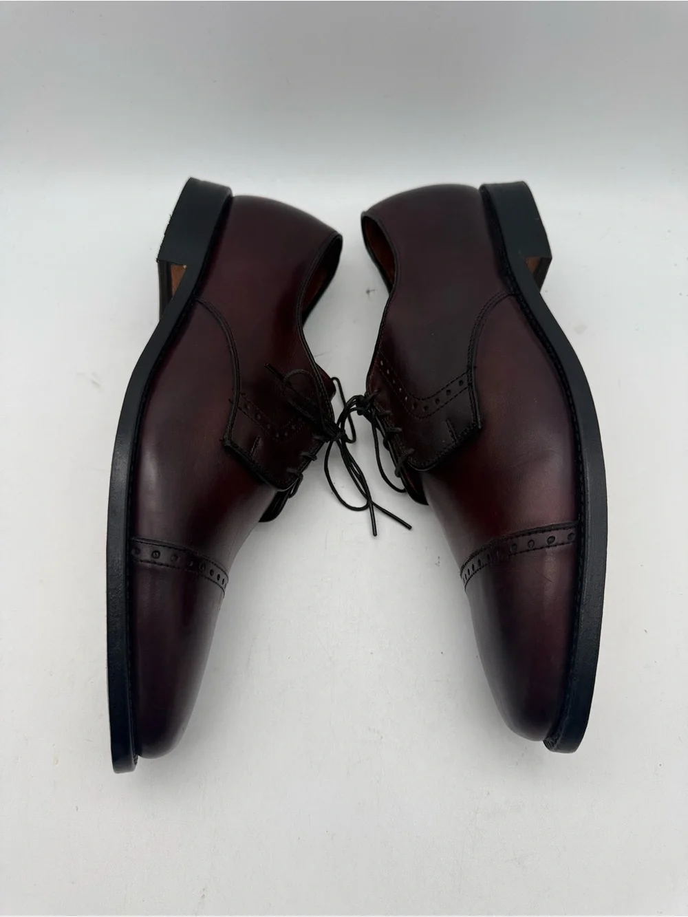 NEW Allen Edmonds Clifton Cap Toe Blucher Brown Mismatch Sz R 11 B / L 10.5 D